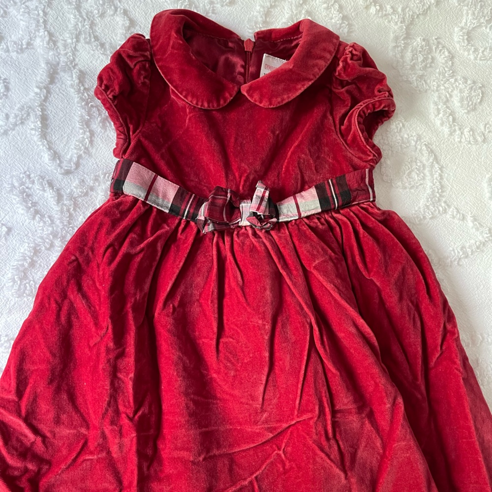 Gymboree red velvet party dress